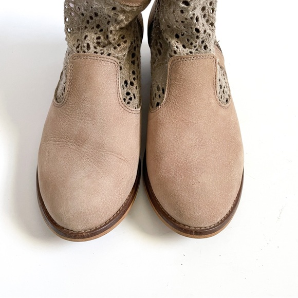 Musse & Cloud Suede Side Zipper Ankle Boots with textile - Picture 2 of 8